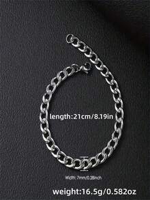 1件装304不锈钢麒麟图案手链，情侣饰品，父亲节礼物，学校主题，低过敏性