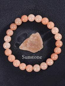 8mm Sunstone Beaded Bracelet, Handmade Jewelry, Wholesale Quartz, Tiger Eye, Agate Crystal Bracelets - Bracelet - View 3