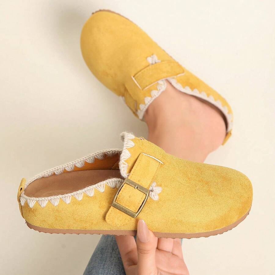 New Autumn Large Size Women's Shoes Soft Sole Single Shoes Versatile Flat Lace-Up Casual Sneaker Szapatos De Mujer Elegante - Màu vàng - Xem 1