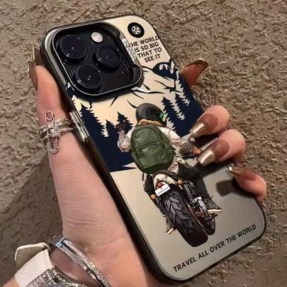 Backpack Travel Motorcycle Phone Protective Case Compatible With IPhone 12 12 Pro Max 13 13 Pro Max 14 14 Pro Max 15 15 Pro 15 Pro Max 16 16 Pro 16 Pro Max 17 17 Pro 17 Pro Max, S22 S22 Plus S22 Ultra, S23 S23 Ultra, S24, S25 Plus S25 Ultra