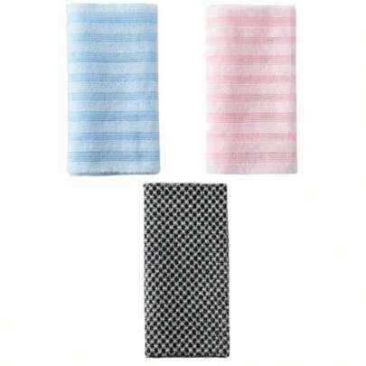 Exfoliating Shower Towel 3-Pack Japanese Exfoliating Towel For Deep Cleansing And Dead Skin Removal Dual-Textured Body Scrubber For Men And Women Gentle On Sensitive Skin 39-Inch Long Bath Towel