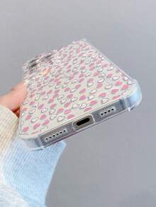 1个心形情人节图案透明防摔TPU手机壳，可作为节日礼物赠送，兼容 XS/XS Max/XR/11/12/13/14/15/16 Pro/17/Pro Max/14/15/16 Plus/17，带卡槽和照片夹层 - 無色 - 查看 3