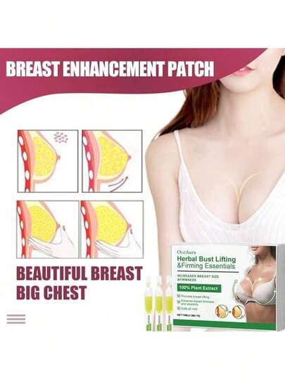 Oceaura Herbal Breast Firming Serum Lifting Enhance Skin Elasticity Nourishing Tightening Bust Skin Reduce Sagging Breast Serum