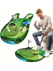 Toilet Golf Game, Mini Golf Practice For Any Bathroom/Bathroom - Gift For Dad And Husbands, Funny Gift, Prank Gift For Boyfriend, Bathroom Game, Playful Accessory, Quirky Decor, Compact Design, Gag Gift, Men's HumorChristmas Stocking Stuffers - Multicolor - View 6