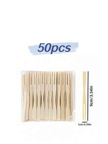 100/200/300pcs Appetizer Bamboo Skewers, Toothpicks, Cocktail Sticks, Snack Skewers, Natural Wooden Sticks, Suitable For Fruit, Cooked Food - Mini Food Skewers, Party Supplies For New Year, Ramadan, Wedding, Birthday - Multicolor - View 16