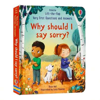 Toddler English Early Education Board Book - Usborne Lift The Flap: Why Should I Say Sorry ? Kids Science Cognitive Q&A Popular Science Book
