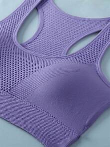 4 PCS  Casual Sports Bras For Women, Criss Cross Back Design Fitness Yoga Running Crop Tops - 彩色 - 查看 10