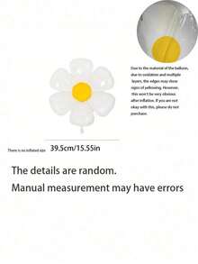 20pcs Sunflower Foil Balloons, White Daisy Balloons, Suitable For Birthday, Wedding, Anniversary, Proposal, Valentine's Day Decoration, Indoor And Outdoor Use - White - View 7