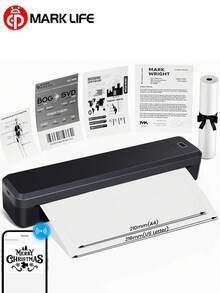 Marklife A4迷你纹身打印机，无线热敏便携式打印机，支持高清打印PDF文档，兼容iOS、安卓和Windows系统，无需墨水 - 彩色 - 查看 2