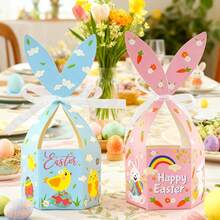 24pcs/12pcs/4pcs Bunny Gift Box, Cute Rabbit & Egg Design Paper Box, Suitable For Easter Party, Theme Birthday, Egg Hunt, Easter Party Favors, Baby Shower, Back To School, Graduation Party - Multicolor - View 6