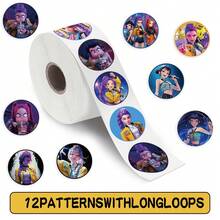 500pcs/Roll K-Pop Hunting Girls Band Sticker Party Favors, Sticker Collection, Hunting Girls Band Theme, Reusable Stickers, Self-Adhesive Tape, Themed Stickers, Craft Supplies - Multicolor - View 2
