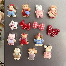 Cartoon Character Resin Fridge Magnets - Adorable Animal Magnetic Stickers,Decorative Magnets, Creative Home & Kitchen Sticker Gift,Realistic 3D Kitchen Decoration, Kitchen, Office Whiteboard, Dishwasher, Resin Refrigerator Magnets - Multicolor - View 6