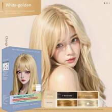 无损染发剂。纯净脱色漂白剂，植物漂白剂，铂金色染发剂，男女通用，褪色剂，含过氧化氢的漂白霜，头发修复护理。 - SNK-褪色膏 - 查看 1