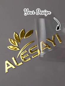 Customized Colorful Transfer Stickers, UV Printing, Personalized Transfer Stickers, Customized Name Label Stickers, Stickers, Name Stickers, Date Stickers, DIY Gifts, Handmade, Handwritten Fonts, Wedding Stickers, Gift Stickers, Raised Hollow Self-Adhesive Logo Labels, Shiny Gold & Silver Transfer Stickers, Company Logo, Suitable For Water Bottles, Lunch Boxes, Personal Items, Glass Cups, Mugs, Gift Boxes Decoration, Multi-Functional ,Forever Love, UV DTF Transfer - Multicolor - View 6
