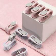 Needle-Free Bed Sheet And Duvet Cover Fasteners, Home Quilt Fasteners, Thumb Clasps, Needle-Free Corner Clips, Needle-Free Anti-Slip Sheet And Duvet Fasteners, Sock Clips, Four-Corner Sheet And Duvet Clips, Sheet Fasteners,Pack Of 4 - 粉色 - 查看 6