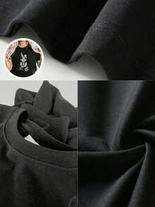 1pieza Blusas de mujer hermosas Blusas para mujeres Conjuntos de ropa para mujeres Conejo azul cruz 180G Blanco y negro patrón de fútbol impreso Cuello redondo básico holgado transpirable versátil lavable en máquina cómodo Talla S ~ 3XL Diario casual deportivo esencial verano - Oscuro - Ver 7