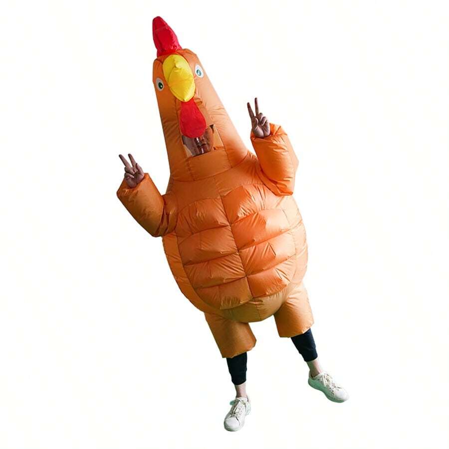 1pc Inflatable Pineapple Chicken Costume, Unisex Inflatable Costume - Full Body Heart Theme Fancy Dress, Suitable For Halloween, Carnival, Christmas And Various Event Parties - Pineapple Chicken - View 1
