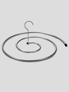 1pc Stainless Steel Spiral Clothes Drying Rack, Minimalist Round Space-Saving Bedsheet Hanger