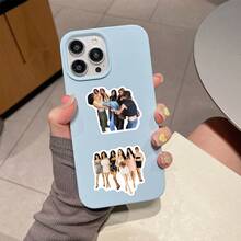 62pcs Mysterious Girl KATSEYE Stickers, Moonlight Collection, Dreamy Aesthetic Sticker Set, Suitable For Laptop And Water Bottle - Rose Red - View 7