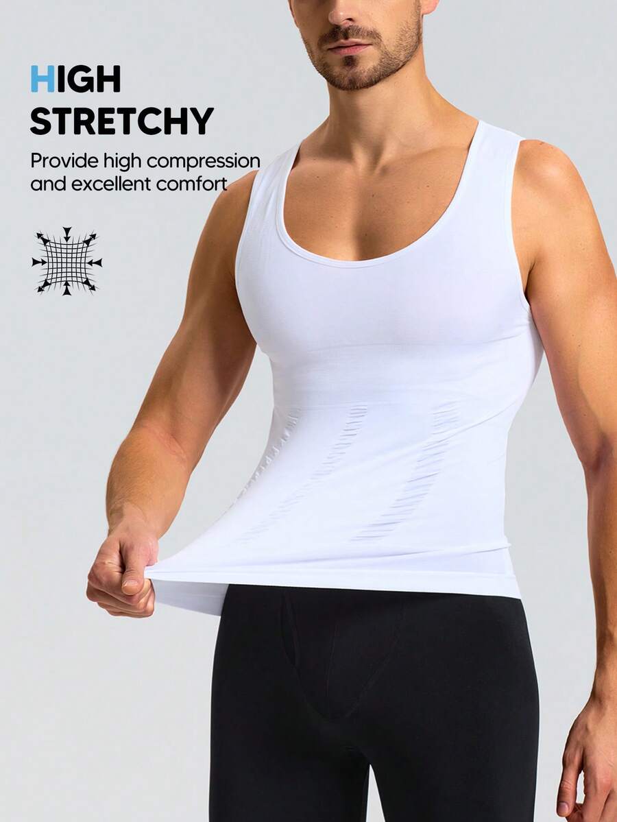 Áo ba lỗ không tay dành cho nam, áo tập thể hình, áo tank top giúp thon gọn bụng, áo thun thể thao chạy bộ cho nam.