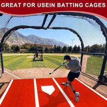 Baseball And Softball Hitting Mat For Batting Stance Practice - 3.8 X 9.8 Ft For Baseball Softball Training Indoor And Outdoor - 紅色 - 查看 7