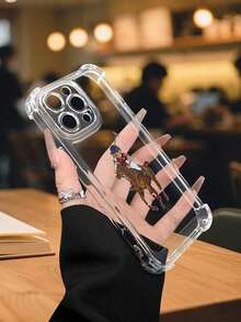 Polo-Playing Bear Design Phone Case With Reinforced Corners For Impact Protection. Compatible With IPhone 17/AIR/XSMAX/XR/11/12/13/14/15/16E/Pro/Promax/PLUS/MINI,  Reno//A Models. Shockproof, Drop-Resistant, And Stain-Resistant. Ideal For Personal Use Or As A Gift, Perfect For Valentine's Day, Thanksgiving, Halloween, Christmas, New Year's, And All Festive Occasions. - 無色 - 查看 4