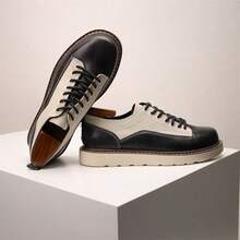 新款休闲日常百搭男士正装鞋，运动户外时尚男鞋，简约百搭舒适透气男士乐福鞋 - 黑色 - 查看 4