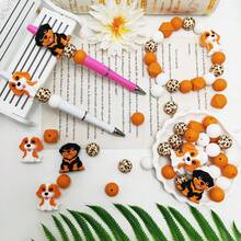 25/32 piezas Nuevo juego de cuentas de silicona con diseño de cachorro 3D lindo - Tonos de piel, rojo ladrillo, negro, blanco, naranja con forma de cachorro - Cuentas con diseño de personajes animales adorables - Ideal para llaveros DIY, collares, pulseras, bolígrafos decorativos, joyería y artesanía de colgantes - Adecuado para regalos de vacaciones y cumpleaños - Serie de perros de compañía - Ver 12