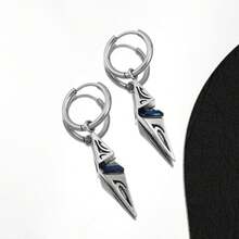 1pc Asterism Rhombus Ear Ring Ear Clip Advanced Geometric High Quality Earrings Men And Women Same Fashion Design Sense Suitable For Participating In Party Gathering Suitable For Giving Friends Birthday Present - 154-0926-耳圈一隻 - 查看 3