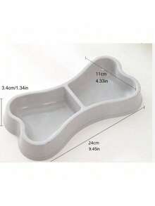 Bone Shaped Stainless Steel Pet Bowls - Non-Slip Base, Stackable Design - 100ml - View 12