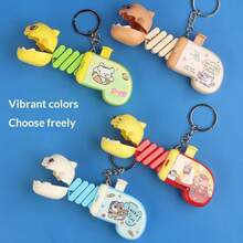 1pc 2026 New Funny Retractable Shark Key Chain, Press To Extend Spring Mechanical Biting Pendant - Perfect Gift, Holiday Gift, Birthday Present, Interesting Gift - Multicolor - View 4