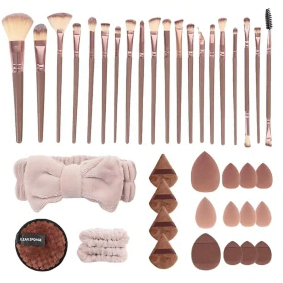 CYPNLumbor37 Brochas de Maquillaje Profesional de Viaje 40 Piezes Brochas para Maquillaje con Esponja Brochas Maquillaje Profesional y Herramientas Cosmetica Ego de Maquillar Ojos Mejillas y Rostro Ideal para RegaloFashion - 224176396 - Ver 1