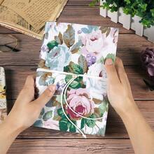 Book Cover Protector Paperback, A5 Book Cover Hardcover, Soft Cloth Book Covers - Pink Floral Design, Adjustable Book Sleeve Fit 5.5*8.5 Inch Hardcover Notebook Textbooks Bible Novels - Hoa hồng nhiều màu - Xem 6