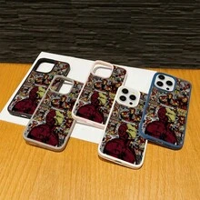Marvel Patterned Phone Case, Iron Man, , Hulk, Thor, Hawkeye, Black Widow, Thanos, Avengers. Compatible With IPhone 17 ProMax, 17Pro, 17Air, 16, 15, 14, 13, And 12 Pro Models, With Shockproof Protection. A Unique Gift For Marvel Fans, Friends, Birthdays, Holidays, And Special Occasions. Great Gift Option For Anyone Who Loves Superheroes. - 藍色 - 查看 4