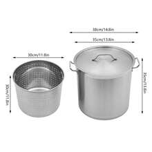 ZhdnBhnos Cooking Pot Set, Stainless Steel Soup Pot Set With Lid And Draining Bucket, Tabletop Round Stainless Steel Cooking Pot, Commercial Cookware For Homes, Hotels, Restaurants - Variant,3 - View 2