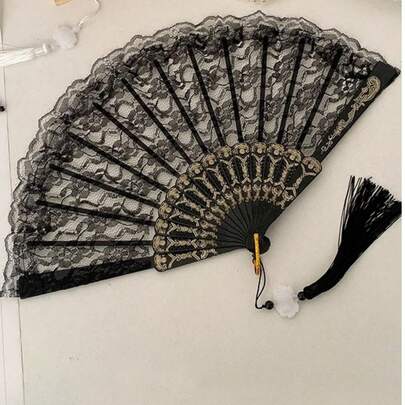 Folding Hand Fans, Foldable Lace Fans, Chinese Folding Fans, Foldable Hand Fans, Wedding Hand Fans, Party Hand Fans, Decorative Fans, Very Suitable For Ladies' Gatherings, Exquisite And Fashionable Photo Props, Party, Holiday Gifts, Valentine's Day, Weddings, Bridal Showers, Parties And Church Decorations, Balls And Party Props, Church Wedding Decor, Brides Maid Gifts, Commencement, Congrats Grad, Portable Tools, Summer Essentials, Summer Portable