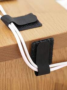 Self-Adhesive Hook And Loop Cable Ties, Data Cable Organizer, Self-Adhesive Cable Clips, Wall-Mounted Cable Organizer, Desktop Computer Cable Fastener, Multi-Purpose Adjustable Nylon Office Desk Strap, Cable Fixing Clips, Reusable Tie Wraps, Cables, Office Supplies, Desktop Accessories, Cable Management - Multicolor - View 9