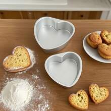 Shape Cake Mold - Circular/Heart-Shaped Baking Tray (4/6/8/10 Inches) Thickened Aluminum Cake Pan - Suitable For Valentine's Day, Wedding, Birthday Parties - Heart-Shaped Cake Mold - Multicolor - View 10