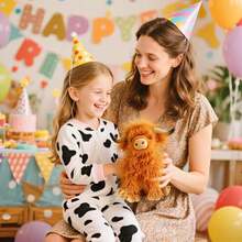 10.5 Inch Fluffy Highland Cow Stuffed Animal, Super Soft Plush Toy, Adorable Realistic Figure, Cuddly Friend For Boys Girls Gift - màu nâu - Xem 3
