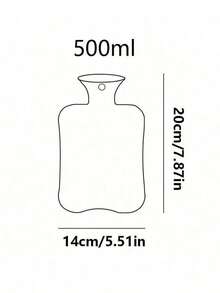 1个可重复使用便携式保温热水袋 - 可水洗法兰绒材质,加厚PVC,两种颜色可选,冬季保暖。可爱热水袋套,毛绒肩部暖手袋,卡通造型,可暖手,圣诞礼物,蓬松暖水袋 - 彩色 - 查看 8