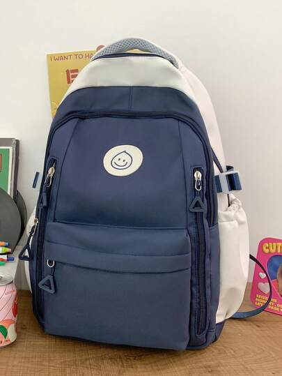 حقيبة ظهر كبيرة السعة ذات وظائف متعددة مزينة برسوم كرتونية للاستخدام اليومي للنساء