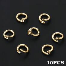 5/10pcs 8mm Copper Open Jump Rings, Half Closed Opening Ring, Bracelet Necklace Connecting Buckle Ring For Jewelry Making