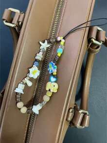 夏季椰子树和海星相机挂绳、手机壳带、相机腕带、DIY 随机串珠配件 - 彩色 - 查看 4