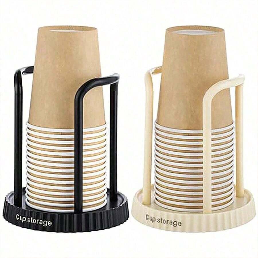 1 Pc Paper Cup Holder, Disposable Cup Extractor, Multifunctional Cup Storage Rack, Household Coffee Tea Cup Holder, Home Kitchen Supplies - Nhiều màu - Xem 1