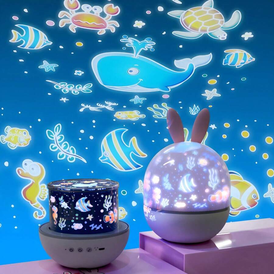 Children's Night Light Starry Sky Night Light Projector Bedside Lamp And Nursery Lamp, Birthday Gift For Boys And Girls Lightprojector - 夜晚 - 查看 1