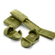 1 Pcs Green Velvet Ring Box Earring Necklace Box Bracelet Box Jewelry Packaging Box - 大吊飾盒 - 查看 2