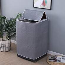 顶装式洗衣机罩，通用防尘型，适用于6-10公斤洗衣机，易于清洁的保护罩，妇女节，旅行必备，婚礼回礼，Y2K，卧室，汽车配件，厨房装饰，婚礼，Y2K，派对，母亲节礼物，卧室装饰，花园，厨房装饰，夏季，海滩，旅行必备，房间装饰，软萌，毕业季 - 素灰 - 查看 3