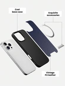 荔枝纹皮革手机壳，适用于 Galaxy A17 Pro Max/A16 Pro Max，软边框硬后盖；复古手机配件，带可爱镜子，适用于 Galaxy A17/A16/A15/A56/A55/S25FE；支持无线充电的混合型手机壳，适用于 13/ 11；时尚手机壳，适用于 15C/15；A5 手机壳；防震保护手机壳，适用于 Galaxy A16/Galaxy A17；酷炫荣耀 144/400lite/400 Pro 手机壳，国际版，非国内版。 - 藍色 - 查看 4