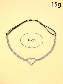 Rhinestone Heart Decor Thigh Chain