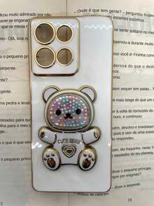 Phone Case Compatible With Moto G75 5G, Teddy Bear Design. - White - View 7